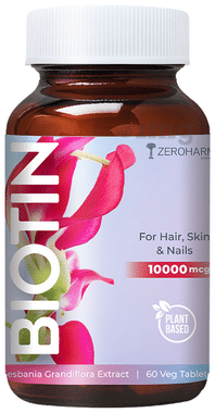 Zeroharm Sciences Biotin 10000 mcg Veg Tablet Zeroharm Sciences Biotin 10000 mcg Veg Tablet