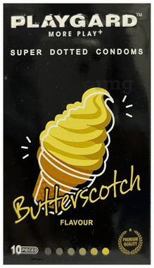 Playgard More Play + Super Dotted Condom Butterscotch