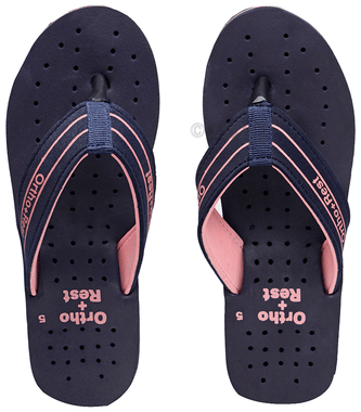 Ortho + Rest L331 Extra Soft Flip Flop Orthopedic Slippers for Women & Girls Blue 7