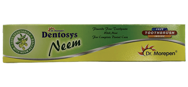 Dr. Morepen Dentosys Neem Toothpaste with Toothbrush Free Dr. Morepen Dentosys Neem Toothpaste with Toothbrush Free