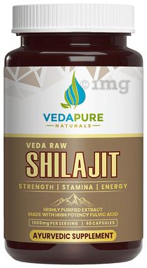 Vedapure Raw Shilajit 1000mg Capsule