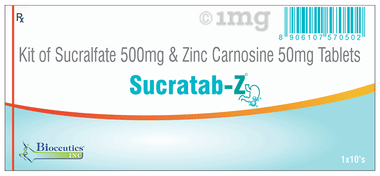 Sucratab Z 500mg/75mg Tablet