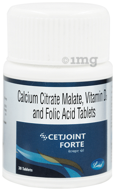 Leeford Cetjoint Forte Tablet | With Calcium, Vitamin D3 and Folic Acid | For Joint Mobility