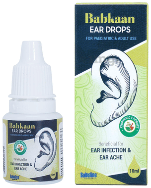Babuline Babkaan Ear Drops for Baby and Adult Relieving Ear Pain Eardrops For Babies, Ear Infections and Earaches (10ml Each)
