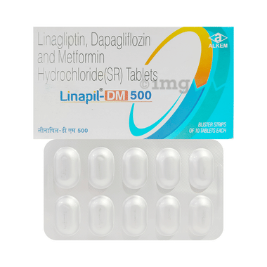 Linapil DM 10mg/5mg/500mg Tablet