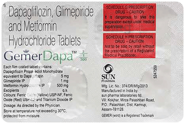 Gemerdapa 5mg/1mg/500mg Tablet