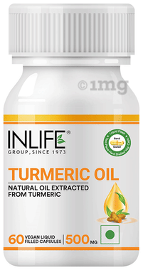 Inlife Turmeric Oil 500mg Vegan Liquid Filled Capsule