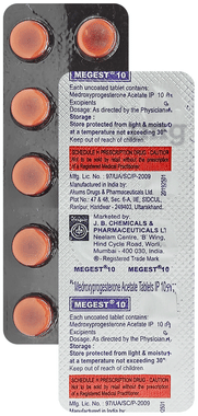 Megest 10mg Tablet