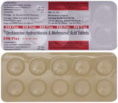 Dvn Plus 80mg/250mg Tablet