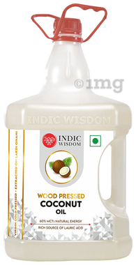Indic Wisdom Wood Pressed Coconut Oil (Cold Pressed - Extracted on Wooden Churner)