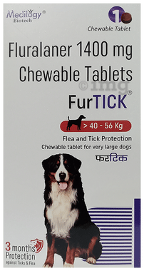 FurTICK Fluralaner 1400 mg Chewable Tablet For Dogs (>40-56kg)