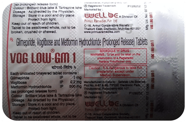 Voglow GM 1mg/500mg/0.2mg Tablet PR
