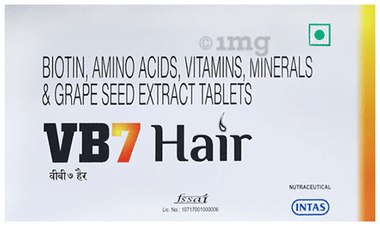 VB7 Hair Tablet with Biotin, Amino Acids, Vitamins, Minerals & Grape Seed Extract