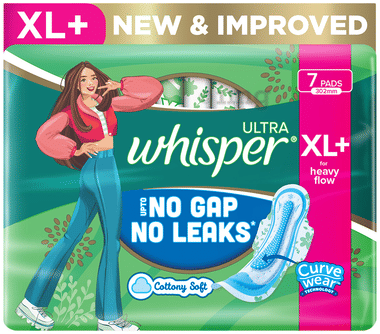 Whisper Ultra Upto No Gap No Leaks Sanitary Pad XL+