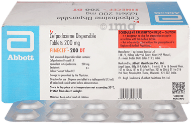 Finecef 200mg Tablet DT