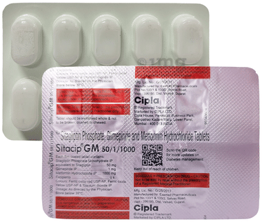 Sitacip GM 50mg/1mg/1000mg Tablet