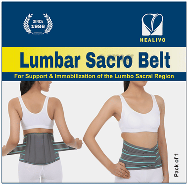 Healivo Lumbar Sacro Belt for Support and Immobilization of Lumbo Sacral Region XXL