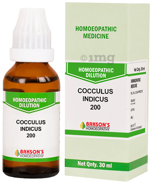 Bakson's Homoeopathy Cocculus Indica Dilution 200 CH Bakson's Homoeopathy Cocculus Indica Dilution 200 CH
