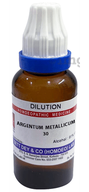 Sett Dey Argentum Metallicum Dilution 30 Sett Dey Argentum Metallicum Dilution 30