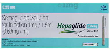 Hepaglide 0.25mg Injection  (1 Multi-dose Disposable Pen, 4 Needle, 4 Alcohol Swab)