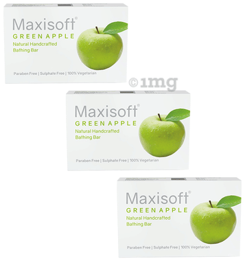 Maxisoft Green Apple Bathing Bar (75gm Each)