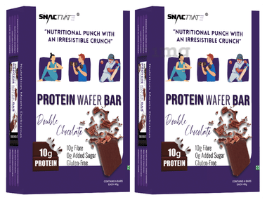 Snactivate Protein Wafer Bar (40gm Each) Double Chocolate