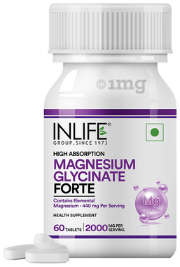 Inlife High Absorption Magnesium Glycinate Forte 2000mg Tablet