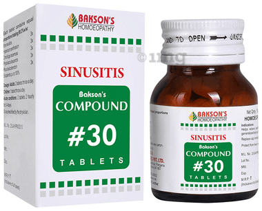 Bakson's Homoeopathy Compound # 30 Sinusitis Tablet Bakson's Homoeopathy Compound # 30 Sinusitis Tablet