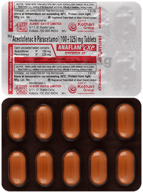Anaflam XP 100mg/325mg Tablet