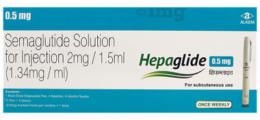 Hepaglide 0.5mg Injection  (1 Multi-dose Disposable Pen, 4 Needle, 4 Alcohol Swab)