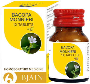 Bjain Bacopa Monnieri Tablets for Memory, Focus & Mental Wellness 1X