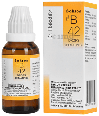 Bakson B42 Hematinic Drop Bakson B42 Hematinic Drop