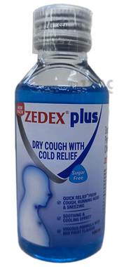 Zedex Plus Cough Syrup Sugar Free