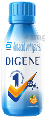 Digene Antacid Antigas Gel | For Acidity, Gas, Heartburn & Stomach Care | Flavour Orange