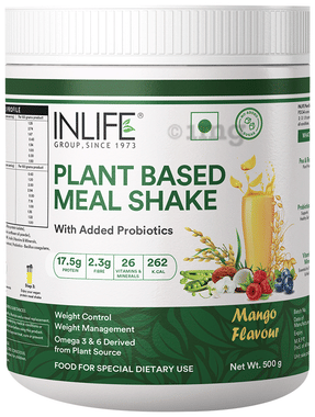 Inlife Plant Based Meal Shake | with Added Probiotics Mango