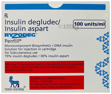Ryzodeg 100 unit/ml Penfill (3ml Each)