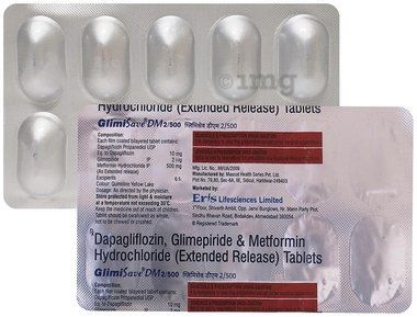Glimisave DM 10mg/2mg/500mg Tablet