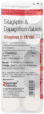 Sitaglivac D 10mg/100mg Tablet