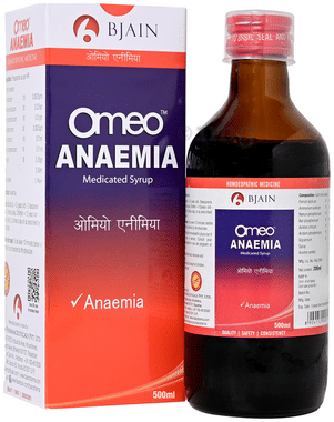 Bjain Omeo Anemia Medicated Syrup | Helps Support Hemoglobin, Weakness & Fatigue