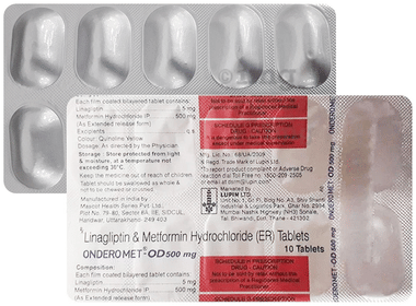Ondero Met 500mg/5mg Tablet ER