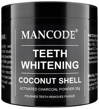 Mancode Teeth Whitening Coconut Shell Powder