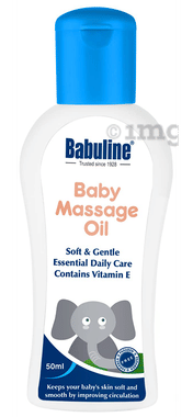 Babuline Baby Massage Oil  for Relaxing Massage, Healthy and Strong Bones Made with 100% Natural Ingredients, Suitable for All Skin Types, Vitamin E, No Parabens Oil