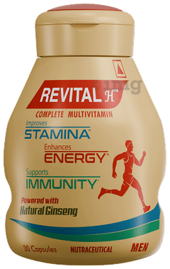 Revital H Multivitamin with Natural Ginseng for Immunity, Strong Bones & Energy