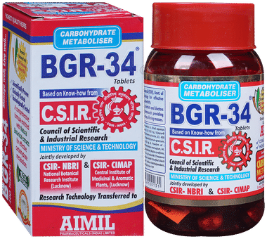 Aimil Bgr 34 Tablet Carbohydrate Metaboliser R&D by CSIR (100 Each)