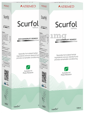Atrimed Scurfol Topical Anti-Dandruff Shampoo (100ml Each)