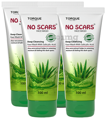NO Scars Deep Cleansing Face wash with Salicylic Acid (100ml Each)