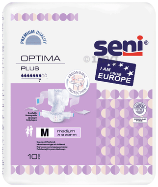 Seni Optima Plus Adult Diaper with Hip Bands Medium