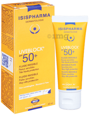 Isispharma UVE Block SPF 50+ Invisible Fluid | For Sensitive Skin