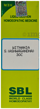 SBL Withania S (Ashwagandha) Dilution 30 CH