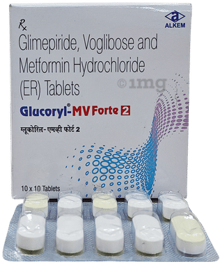 Glucoryl-MV Forte 2mg/1000mg/0.2mg Tablet